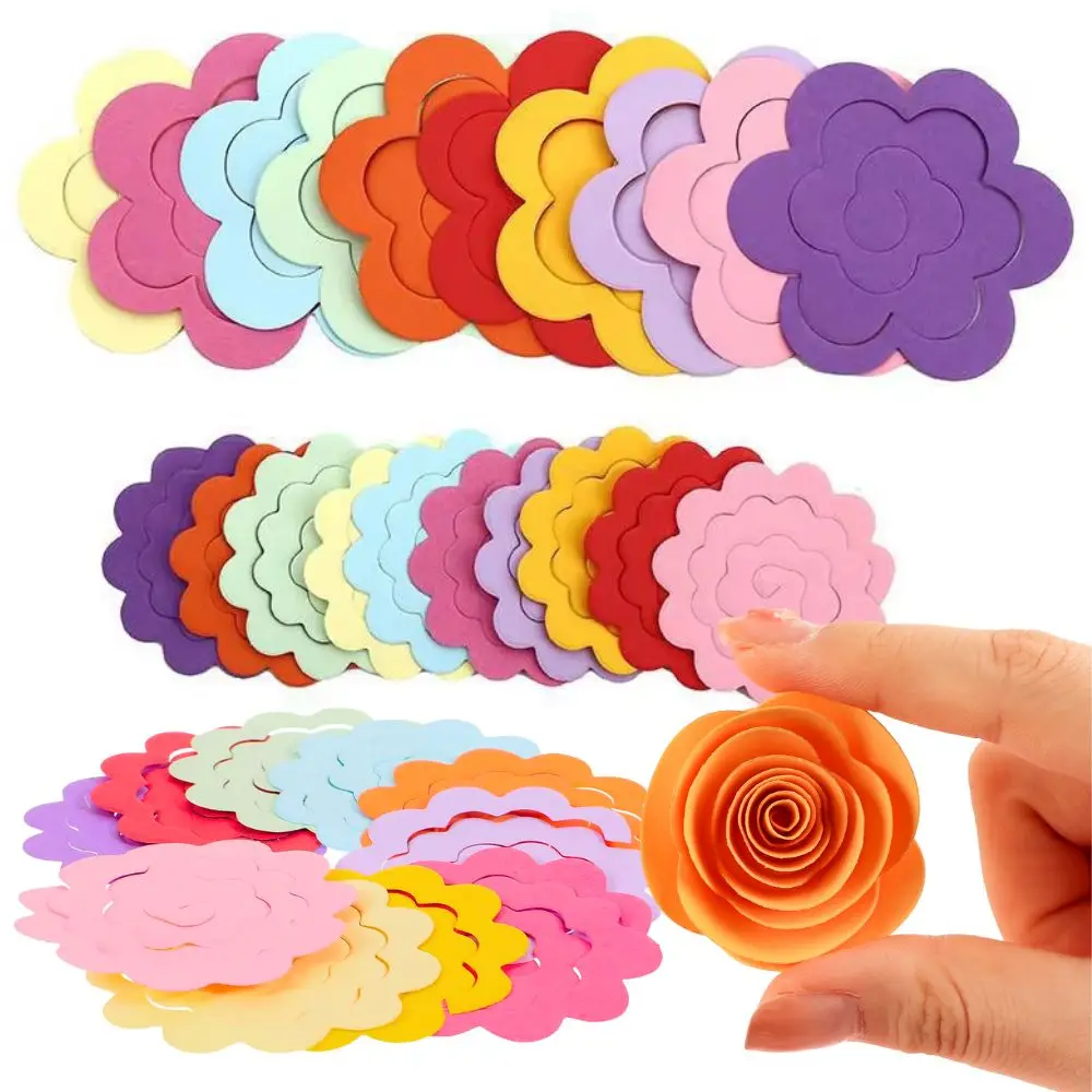 20 Piezas de Papel de Quilling Multicolor con Diseño de Rosa, para Marcapáginas, Decoración de Regalos, Manualidades, Material para Curso de Enrollado de Papel YMY