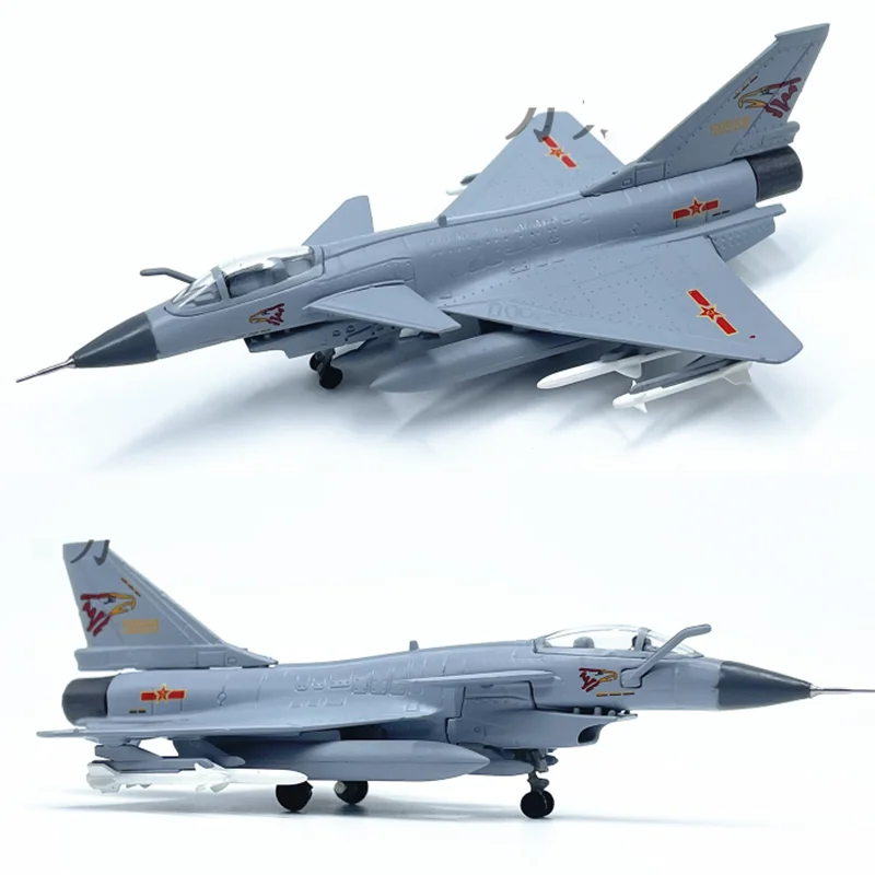 1:144スケール中国のJ-10消防士ジェット笑顔の偏光戦闘機モデル合金ダイキャスト完成品のおもちゃギフト