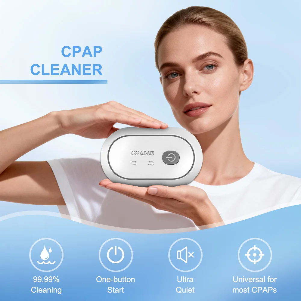 ミニcpapクリーナー＆消毒器、家庭用cpap-bipapマシンマスクホース洗浄用ポータブルオゾン滅菌器、オゾン発生器