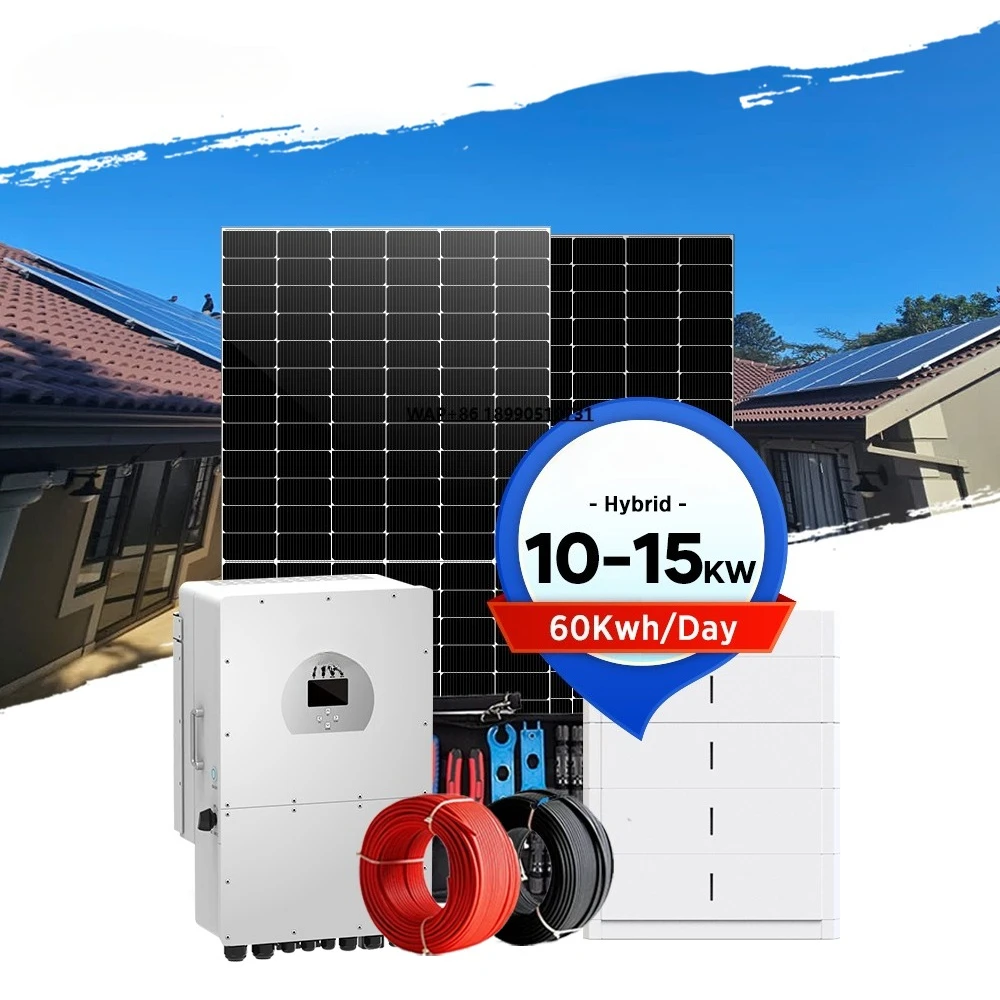 Off-Grid Hybrid Solar Power Generation 10kw 12kw 15kw Photovoltaic System 10kw Complete