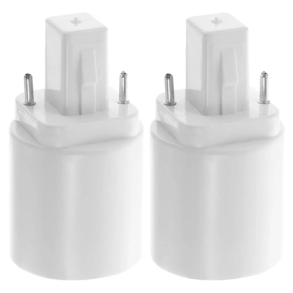 

2Pcs G24d to E27 Lamp Socket Converter Adapter Safe Reliable Light Bulb Base Converter for Home Office Commercial Lighting