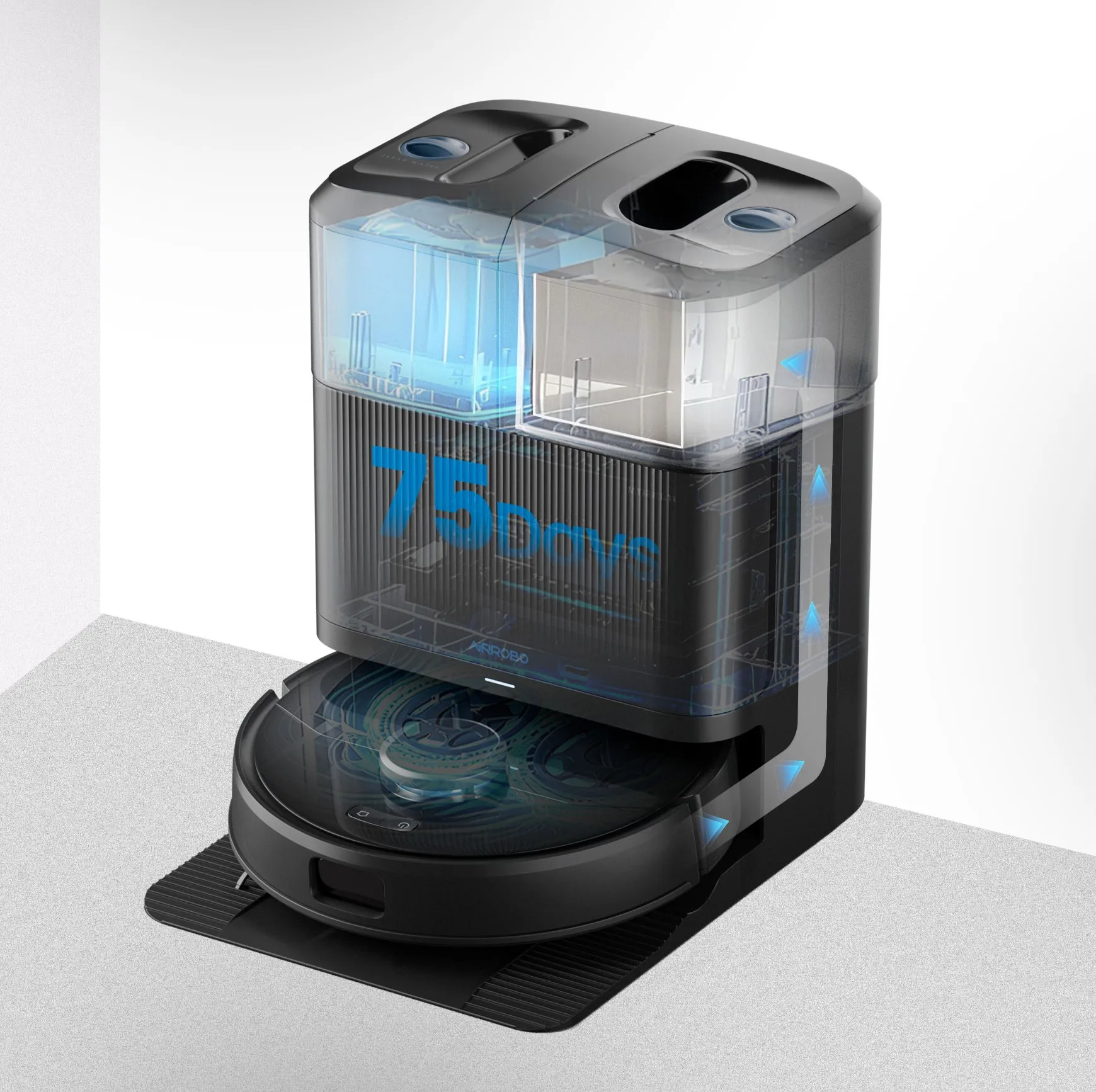 X1 Smart All-in-One Sweeping Mopping Robot Vacuum Cleaner 10000Pa LDS Slam+VSLAM Navigation App-Controlled HEPA Hotel