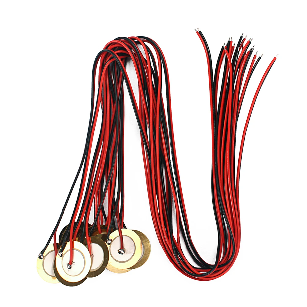 

24pcs Alloy Guitar Piezo Pickup Preamp Copper Coil Line for Acoustic Guitar Ukulele Mandolin Banjo Violin(Red)
