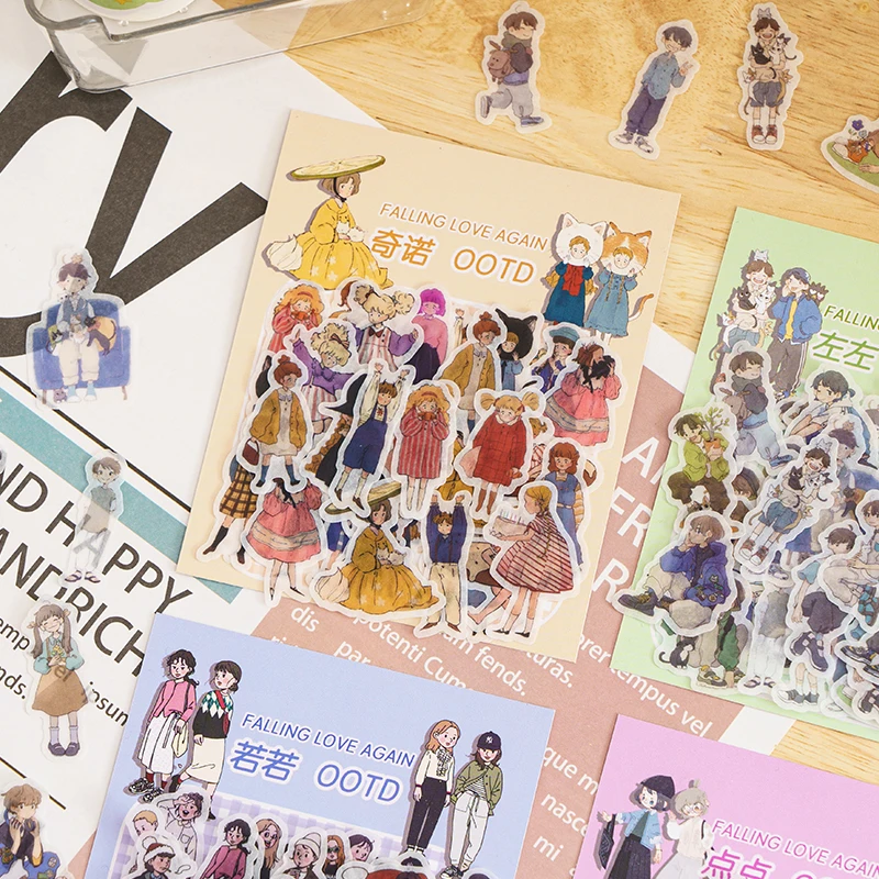 

40 листов/1 упаковка, наклейки в виде кардамона для девочек