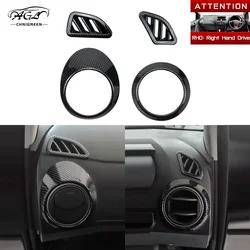 ABS Carbon Fiber Color Air Condition Outlet AC Vent Trim for RHD Mazda BT-50 BT50 2010-2013 2014 2015 2016 2017 2018 2019 2020