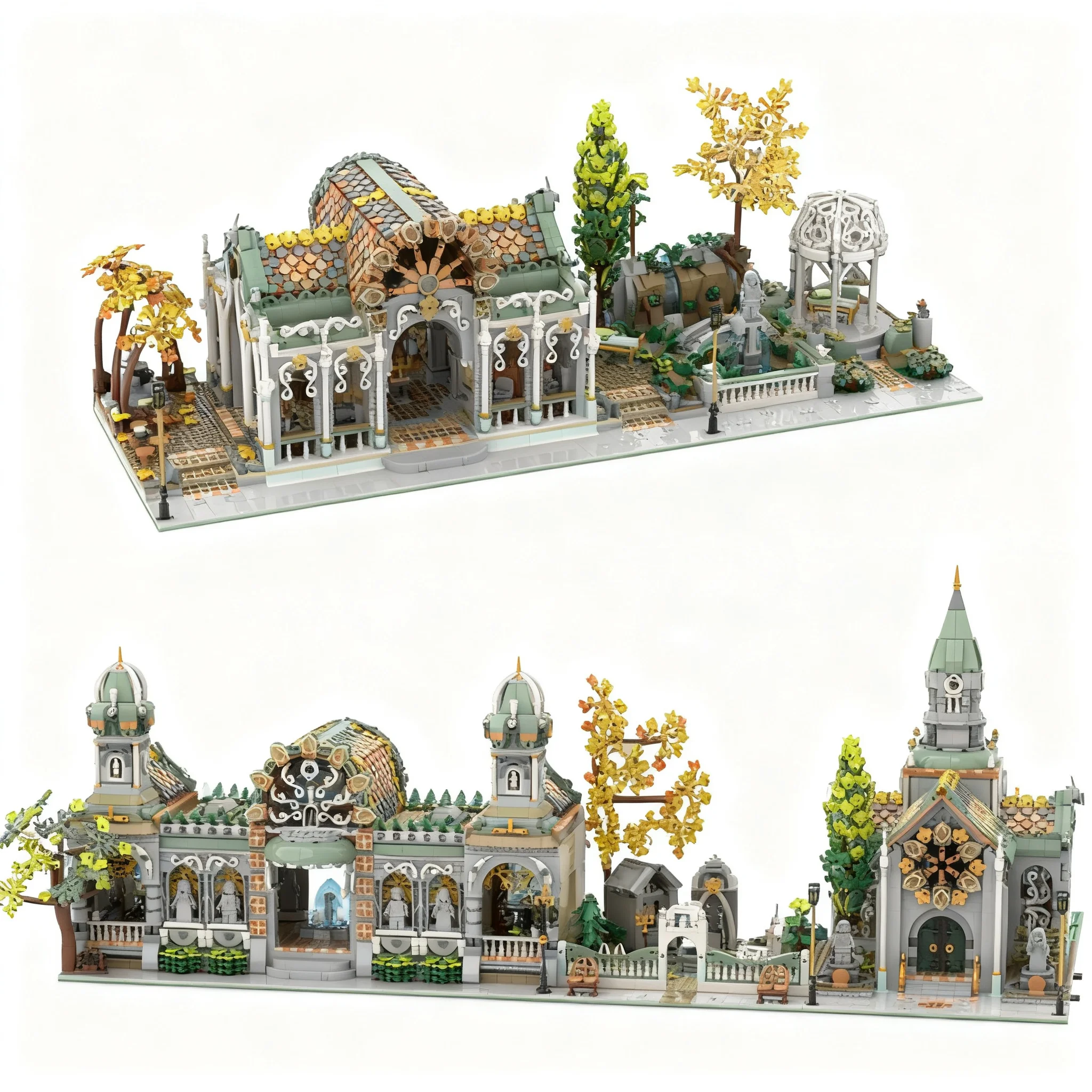 13525pcs MOC 3in1 Rivendell Modifications Model Building Blocks Toy Architecture Christmas Gift Birthday Assemble Education