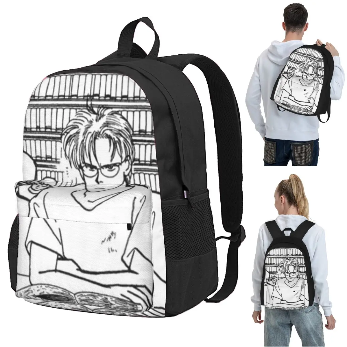 

Grumpy Ash Backpack Student BookBag Children School Bag Laptop Shoulder Bags for Boys Girls