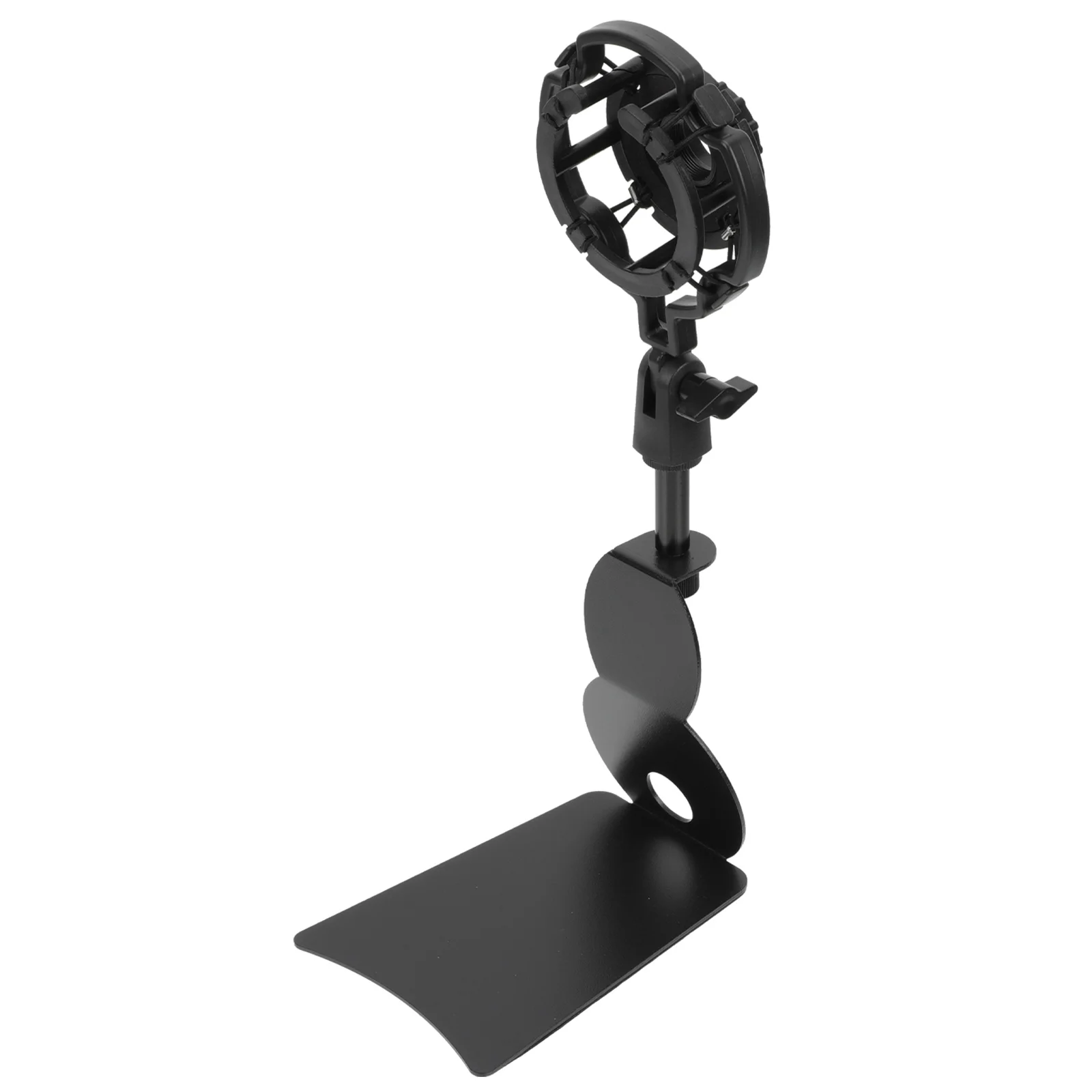 

Microphone St Clamp Table Mount Bracket Base Heavy Duty Live Streaming Mic Holder Small Size Stable Balance Adjustable Desktop