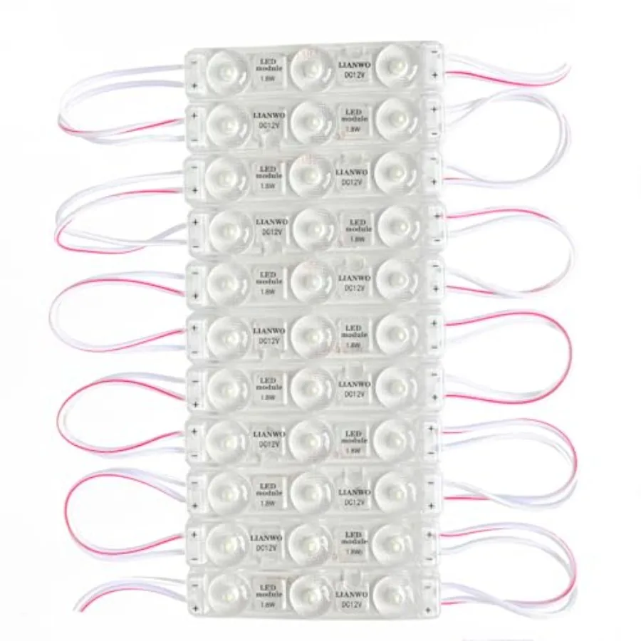 

2835 LED Modules 200 Pieces - 3 LED High Intensity 150LM Commercial Light Strip IP68 Waterproof White 100ft Peel and Stick Adhe