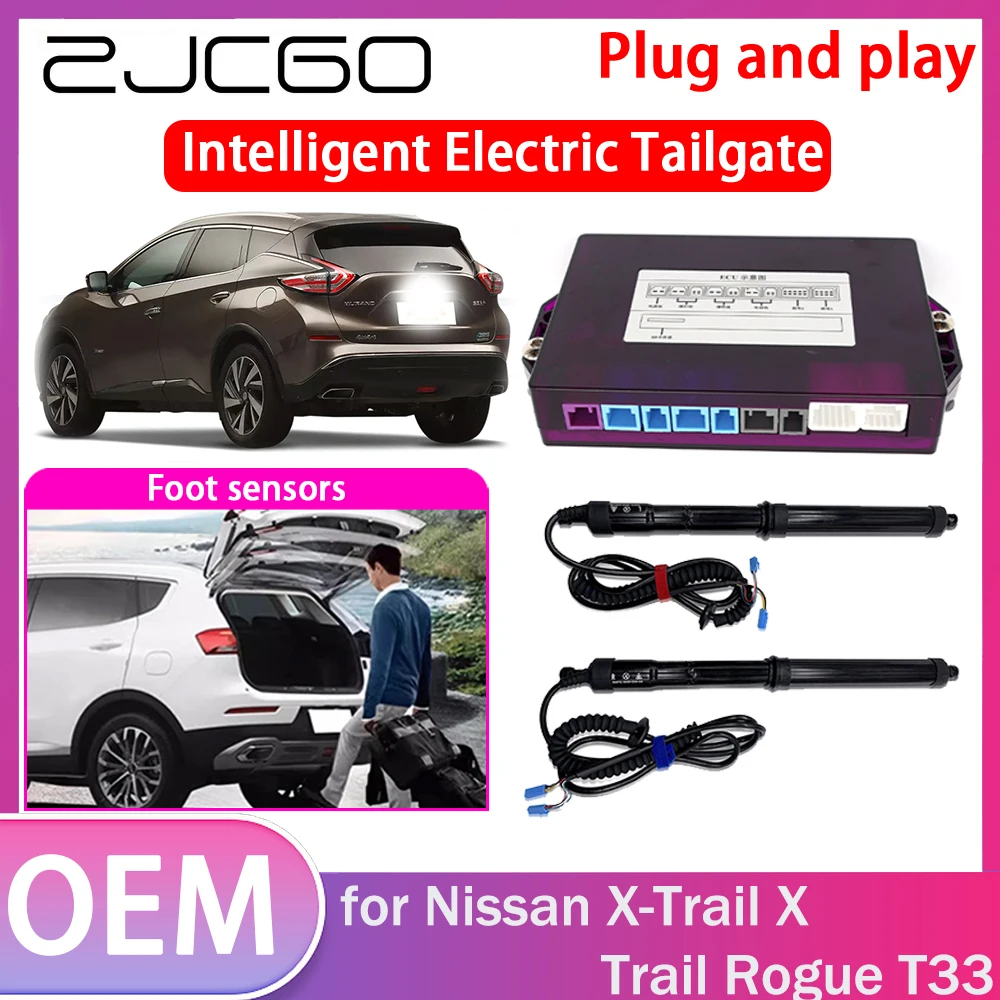 ZJCGO Electric Tailgate Lift Drive Trunk Opening Tail Gate Lift Soft Close for Nissan X-Trail X Trail Rogue T33 2021~2024