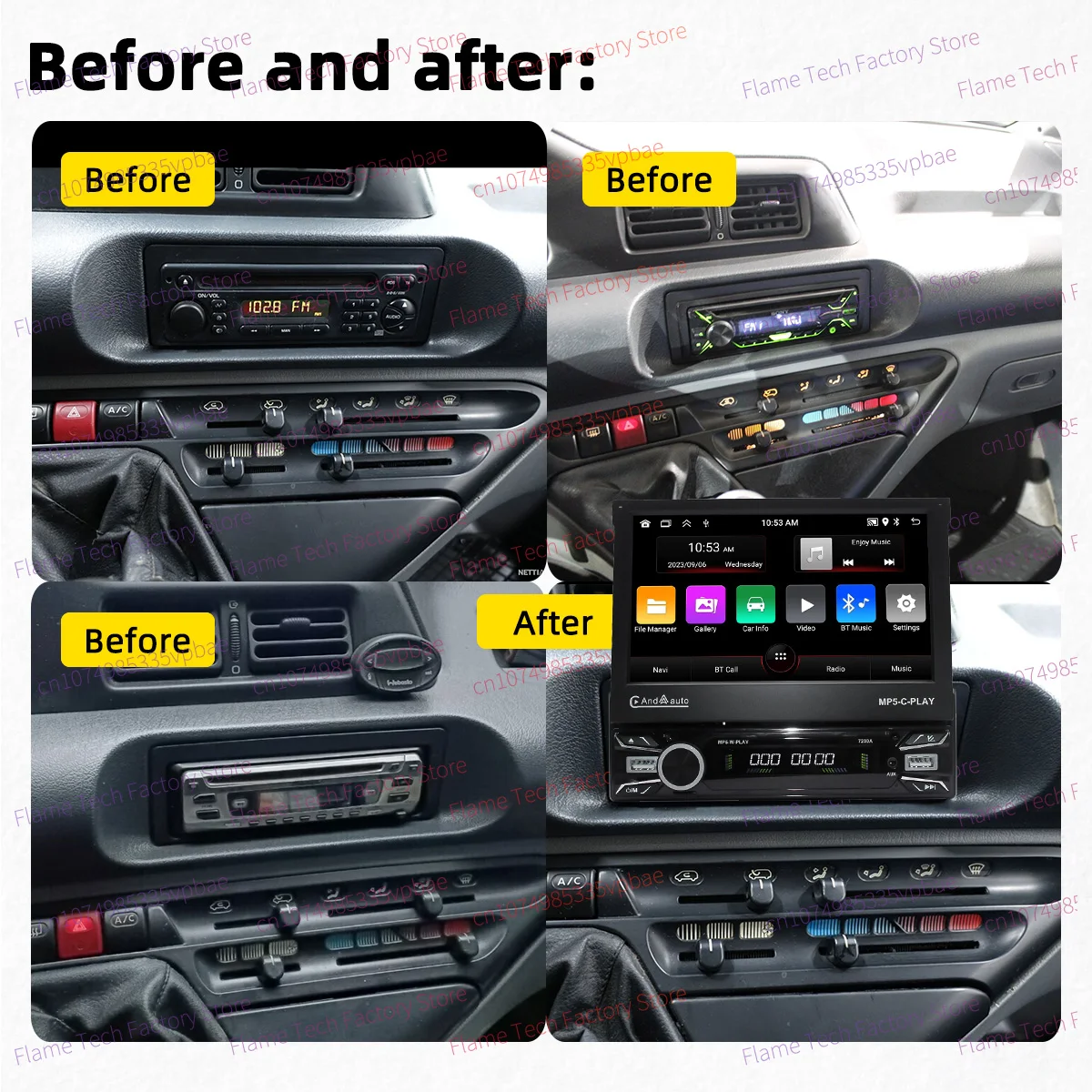 Android Radio 1Din Stereo 7