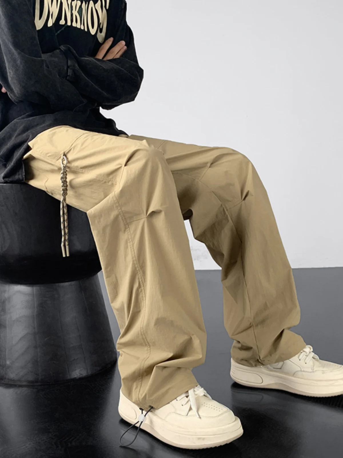 American Sle Ice Silk Brown Work Trousers Men's Trendy Vibe Logging Summer Functional Qui Dry Mountain Climbing Pants