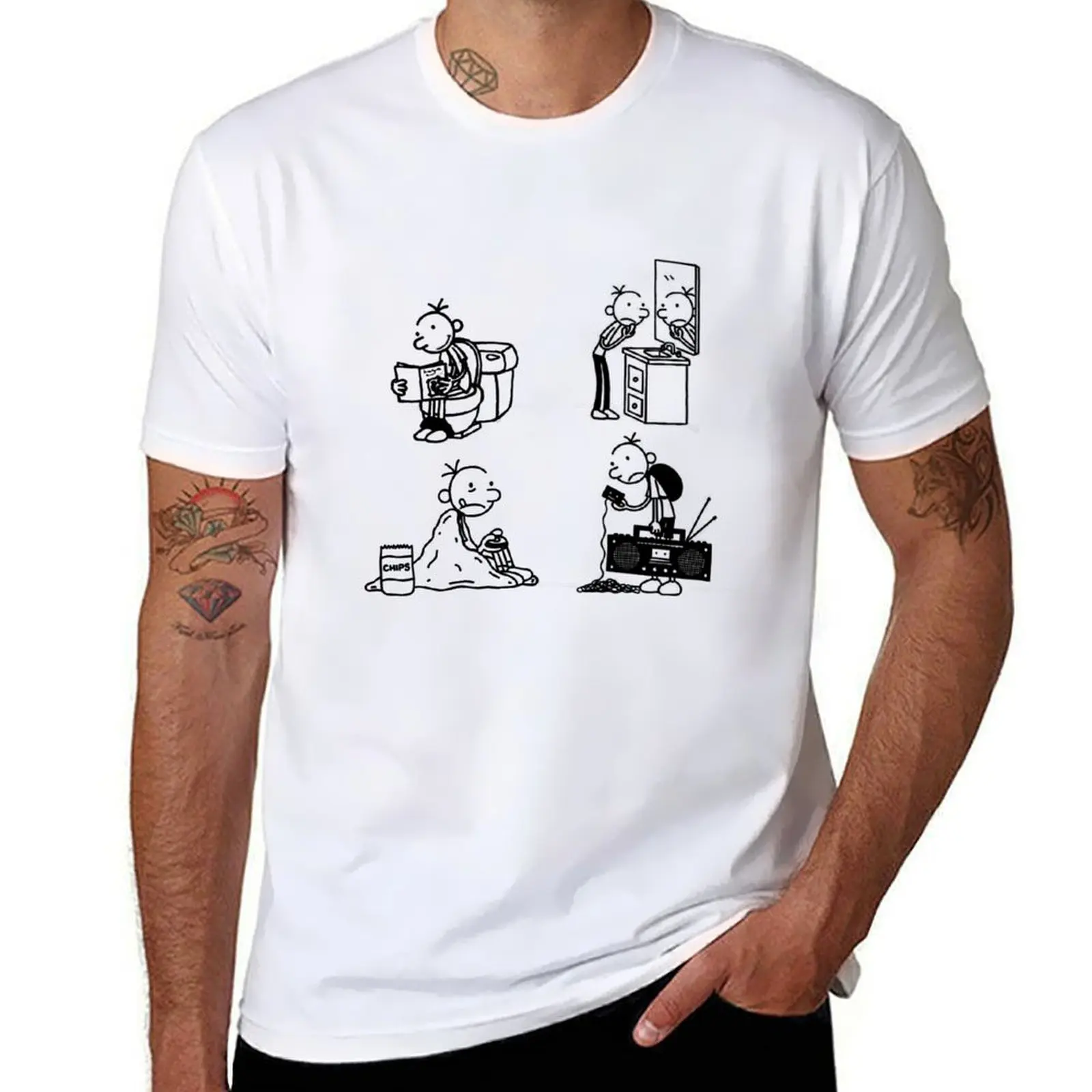 

Wimpy Kid 4 states of Greg Heffley T-Shirt t shirts for man graphic vintage t shirts for man slim fit T-Shirt