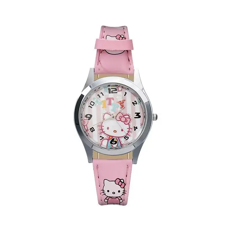 Sanrio Hello kitty carino per bambini e studentesse alla moda di fascia alta squisito stile straniero versatile orologio al quarzo a forma di cartone animato