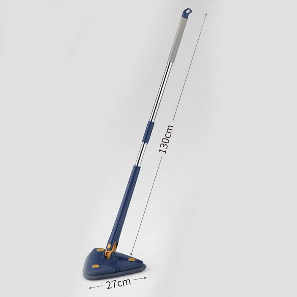 Mop triangolare telescopico 360 ° Mocio per pulizia rotante girevole Spremere regolabile Uso bagnato e asciutto Assorbimento d\'acqua Strumenti per