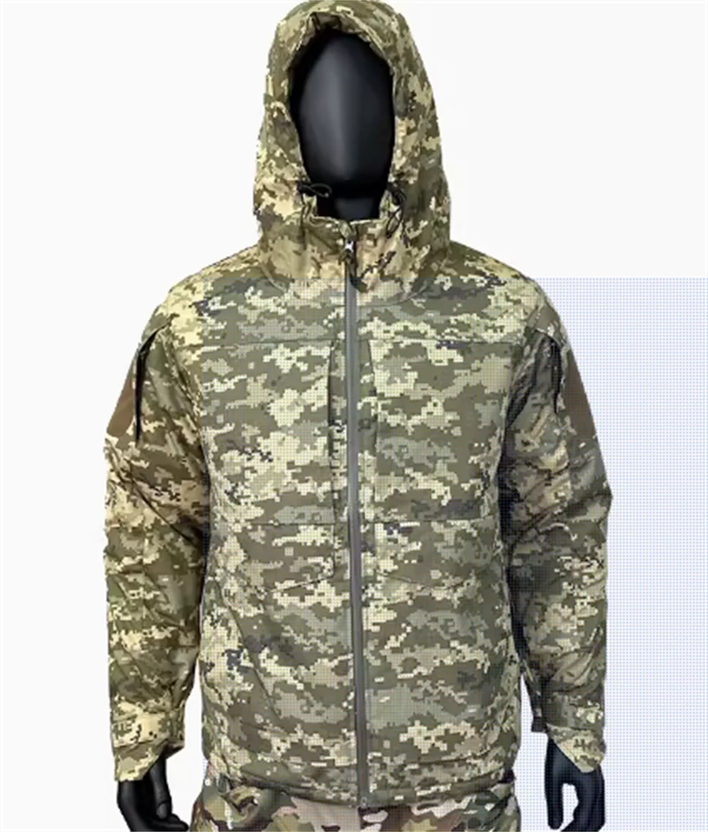 

Ukraine Camouflage Jacket Men Winter Coat Thick Uniform Outdoor Desert