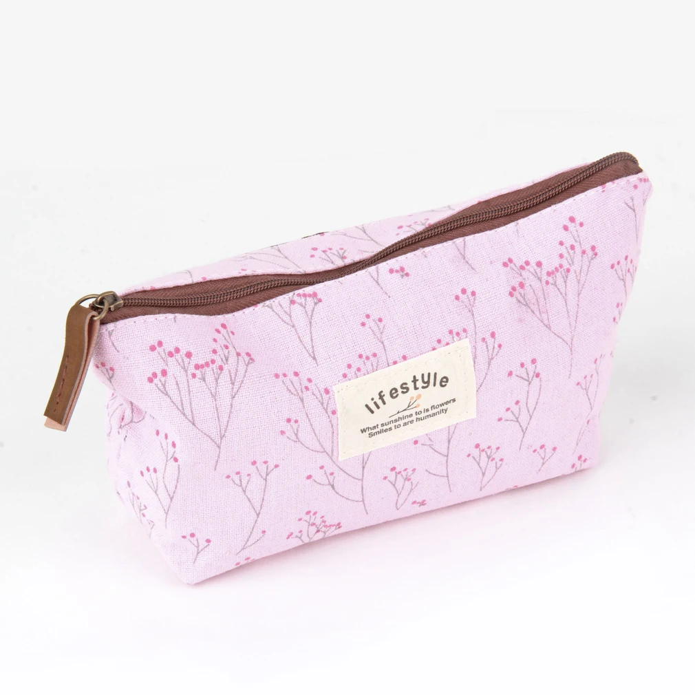 Vintage ดอกไม้เก็บกระเป๋าผู้หญิงกระเป๋าเครื่องสำอางค์หญิงกล่องเครื่องสําอางอเนกประสงค์เดินทางของผู้หญิง Organizer Dropshipping