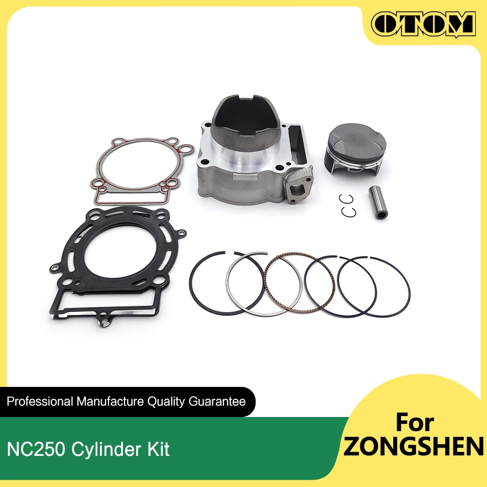 OTOM Motorcycle 77mm Big Bore Air Cylinder Box Piston Cylind Head ENGINE GASKET CONNECT ROD For ZONGSHEN NC250 250cc Parts Bikes