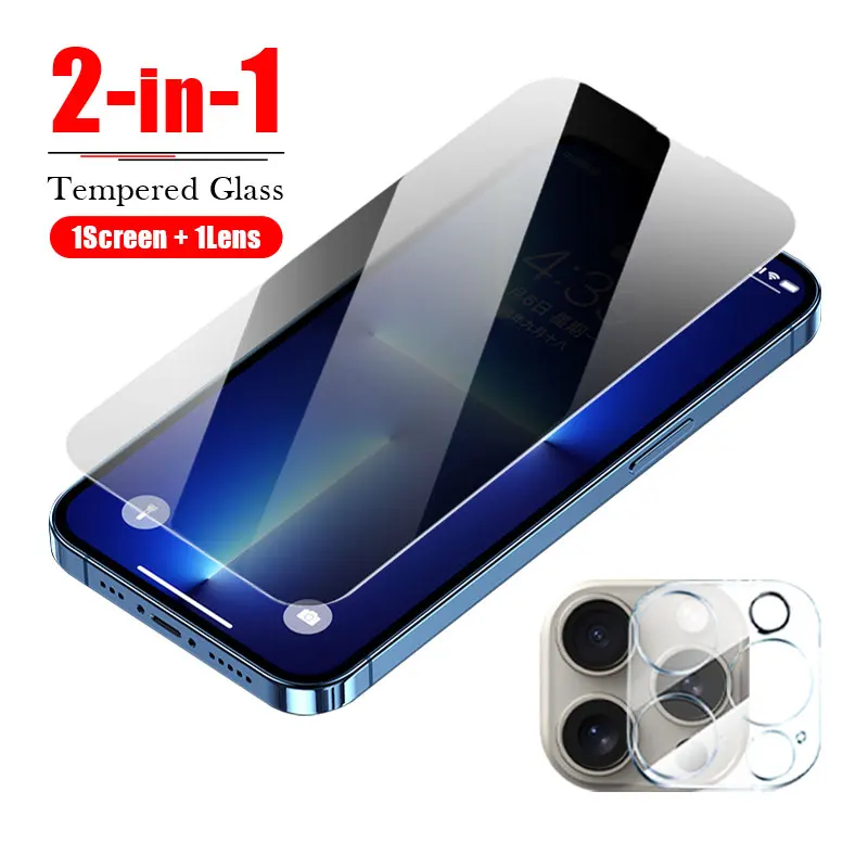 2in 1 9H tempered glass full cover for iPhone 14 plus 15 13 pro max 12 mini 11 Camera protector protective Film screen protector