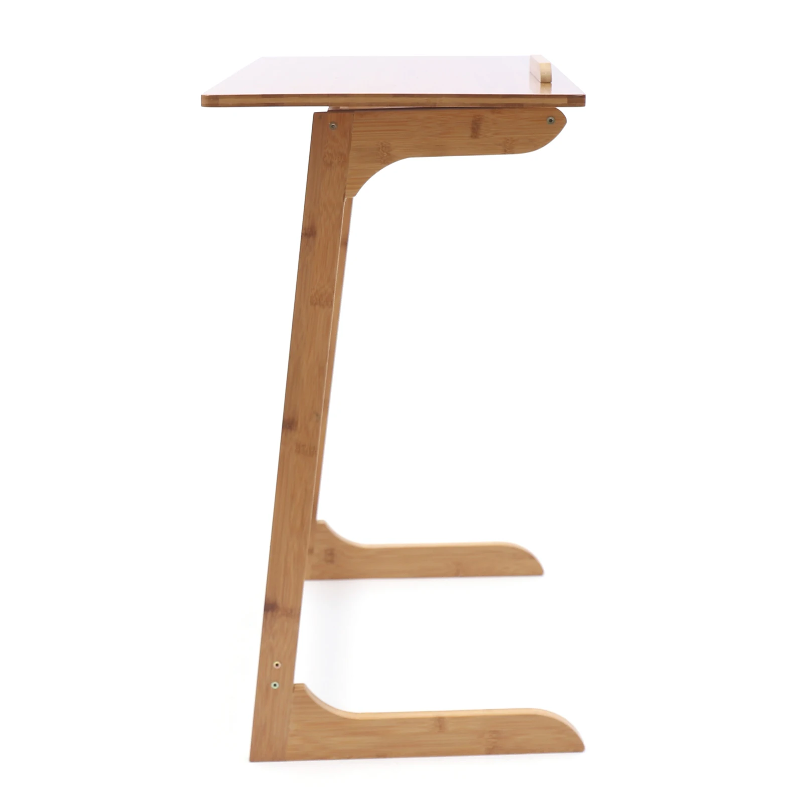 Portable Freestanding Natural Bamboo Portable Computer Table Rectangle Height Adjustable