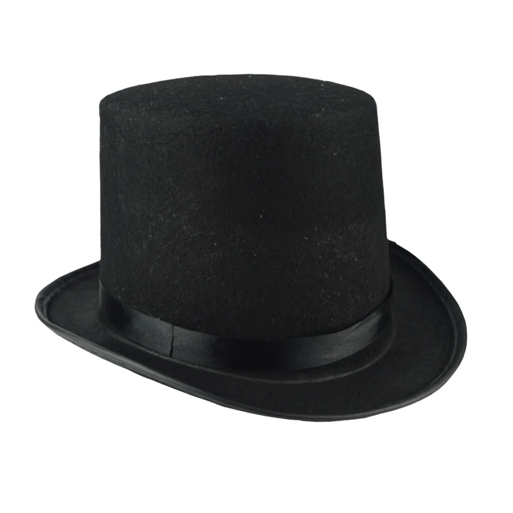 

Magician Hat Black Felt Classic Dress Up Costume Accessory Halloween Party Hat for Men Adult Halloween Hats for Adults
