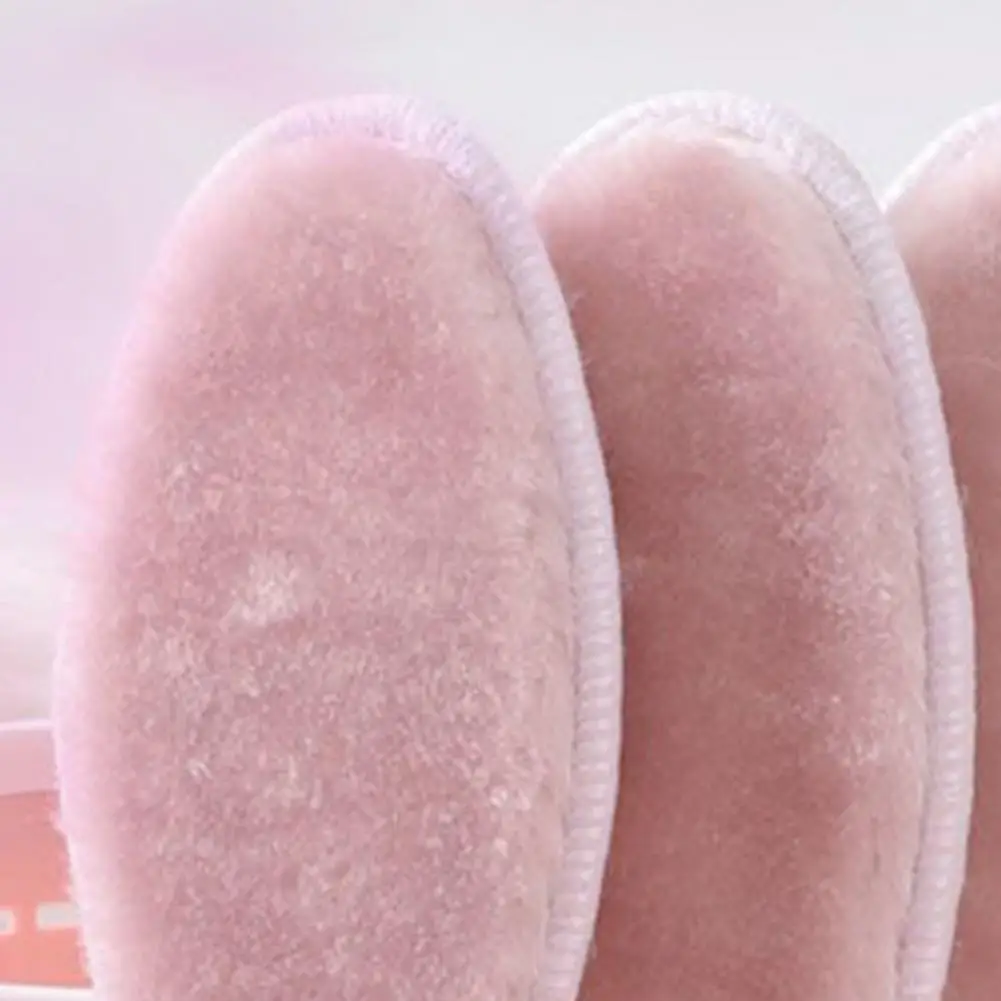 Gold Velvet Footbed Thick Winter Shoe Insoles with Fleece Lining Anti-slip Warm Foot Cushions Moisture-wicking for Comfort