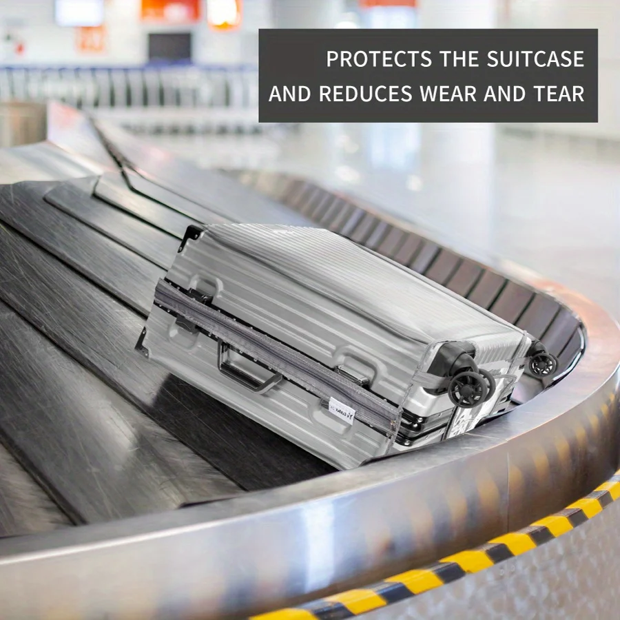 PVC transparent luggage protective cover, dust-proof and waterproof zipper style travel suitcase, dust cover for transportation