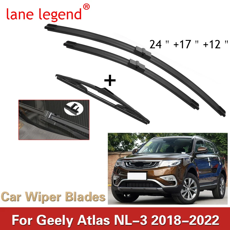 Lane Legend Wiper Blades For Geely Atlas NL-3 2018-2021 2022 Car Accessories Front Rear Windscreen Wiper Blade Brushes Cutter