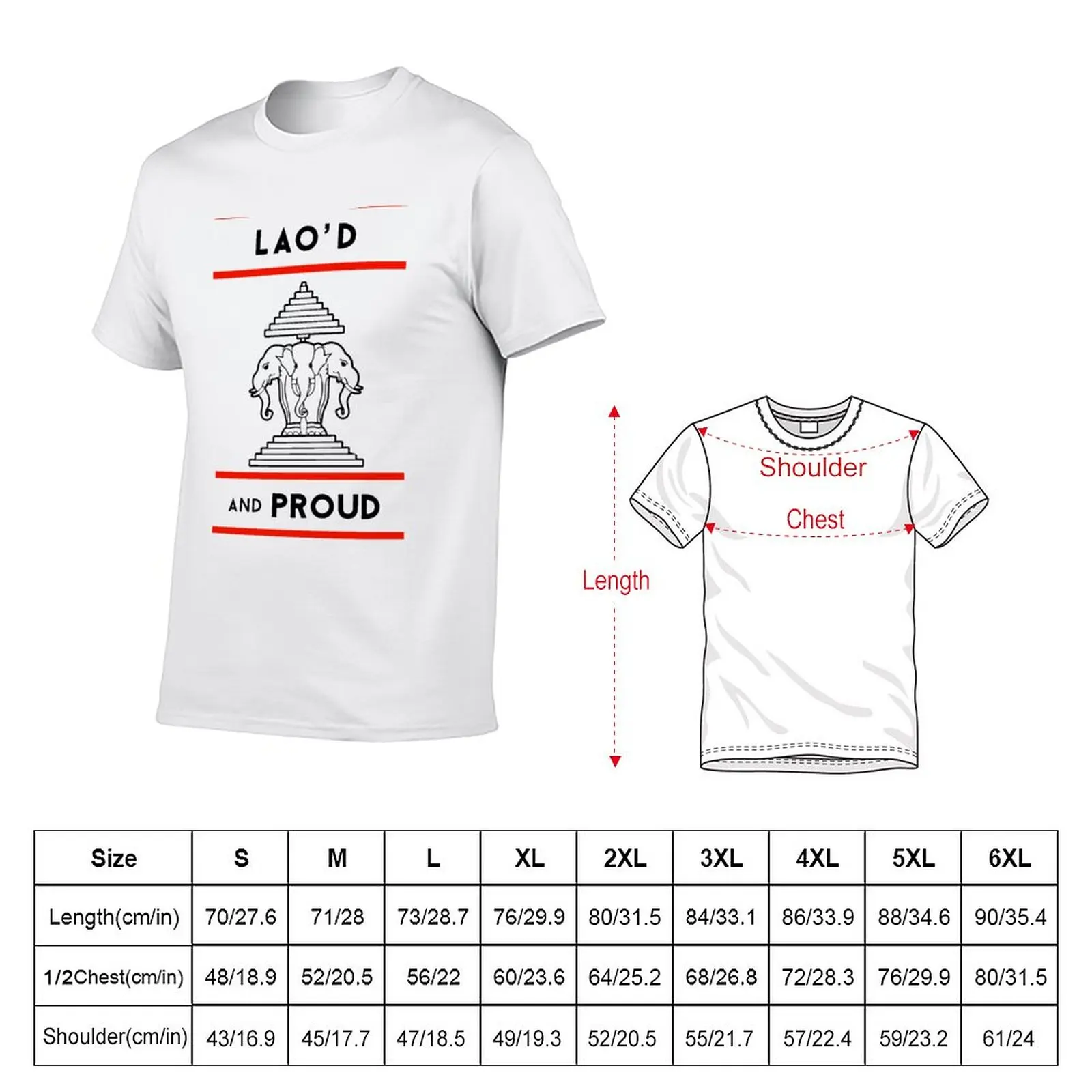 New Lao’d and Proud Black Font 3 Headed Elephant T-Shirt quick drying shirt sports fan t-shirts T-shirts for men cotton