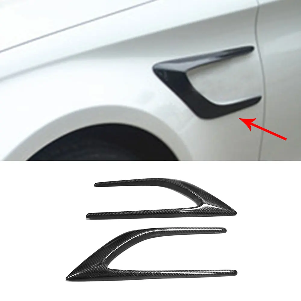 For C Class Carbon Fiber Side Bumper Trims Fender Vents for Mercedes Benz W205 C63 AMG C200 C260 C300 Sedan Coupe 15-17