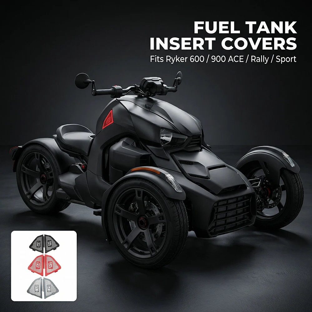 For Canam Ryker 600cc 900cc Ace Rally Sport Honeycomb 3D Printed ATV FUEL TANK INSERTS Side Tank Cover