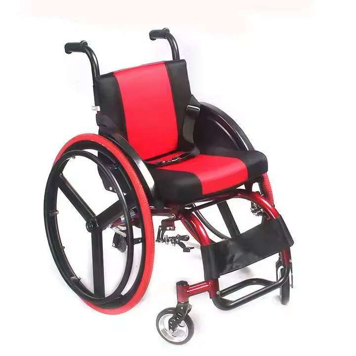 Lightweight Durable Sports Wheelchair Portable Folding Backrest CE Certified for Rehabilitation