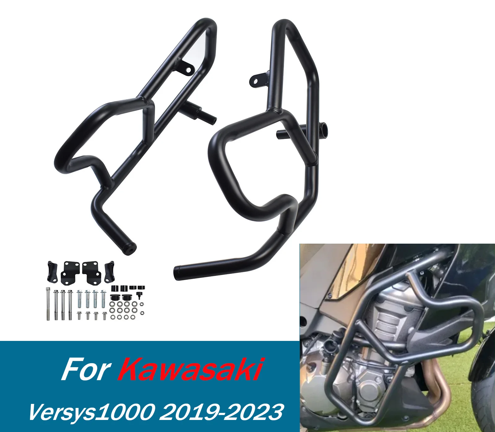 

For Versys 1000 Engine Guard Highway Crash Bar For Kawasaki Versys 1000 2019-2023 Motorcycle Frame Protection Bumper Parts ﻿