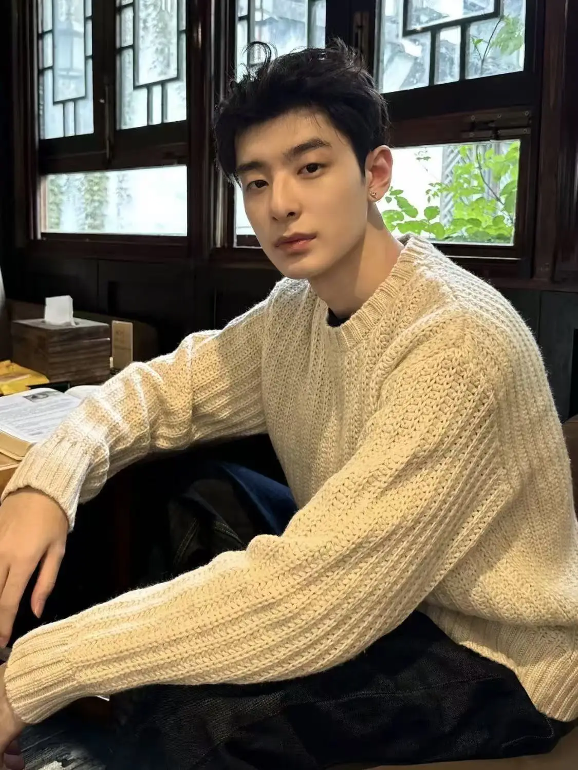 

Американский Sle Ретро Cleanfit круглый свитер Ne Свободный вязаный топ Lazy Sle для мужчин и женщин Осень-зима Повседневная одежда