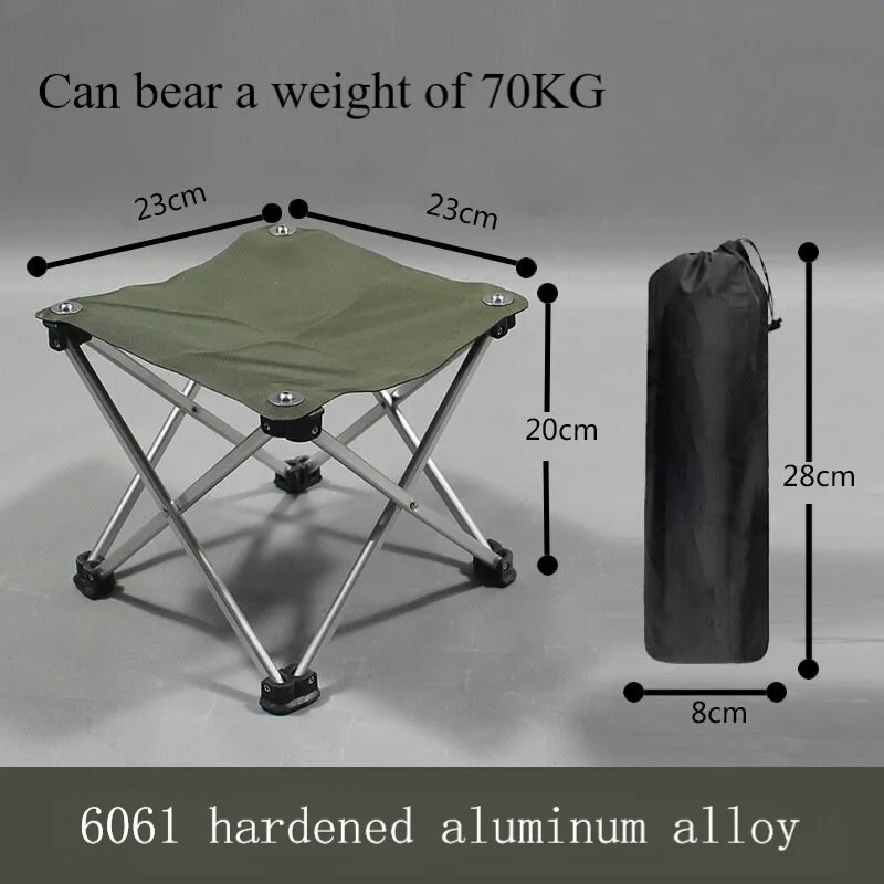 Outdoor folding stool aluminum alloy ultra light small Mazha camping and picnic portable bench sketching fishing beach chair