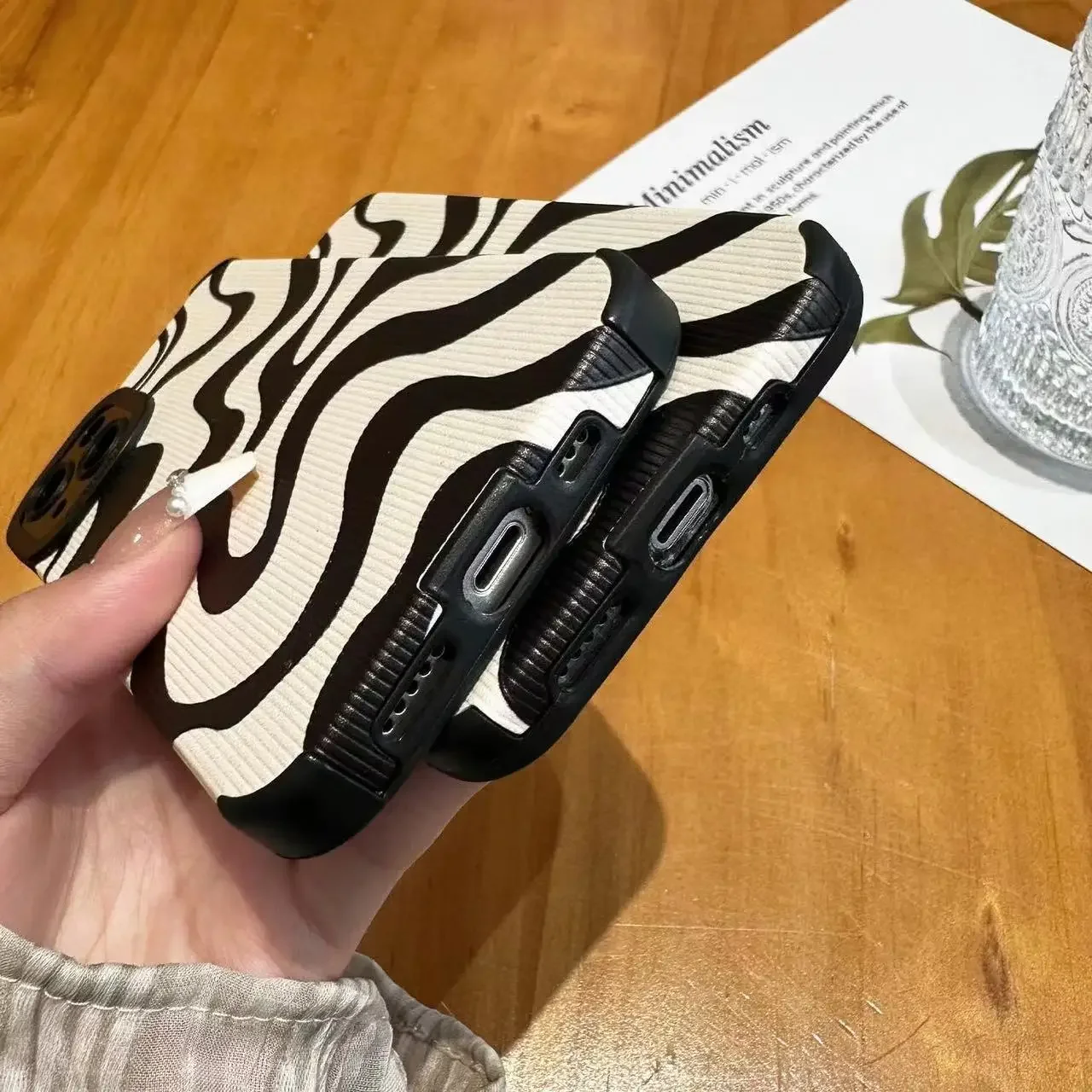 Capa de telefone à prova de choque Zebra, capa para iPhone 11, 12, 13, 14, 15, 16 Pro Max