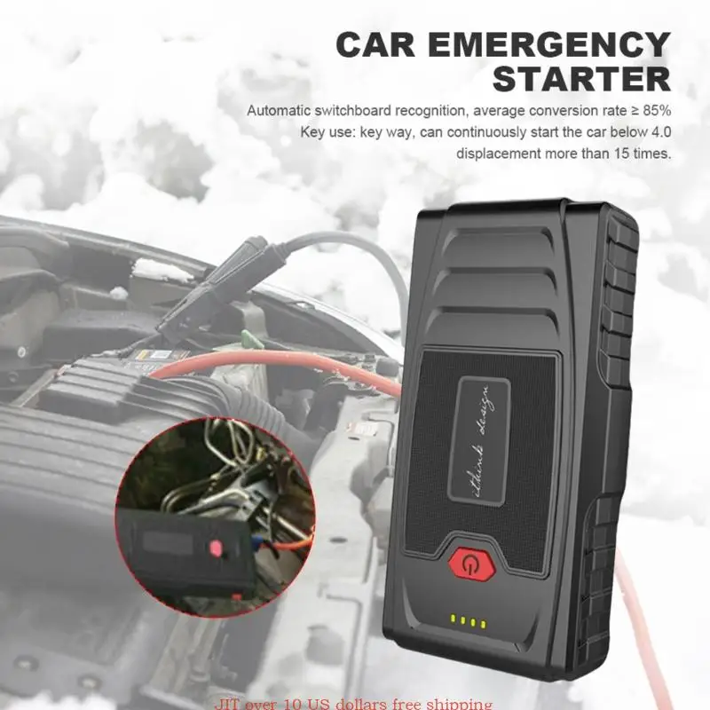 12V Portable Car Jump y Power Starter Auto Battery Booster ChargersBuilt-in y LED Flashlight Fast