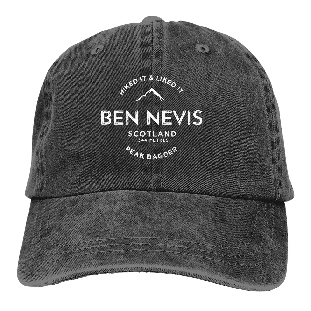 Washed Men's Baseball Cap Ben Nevis Peak Bagging Trucker Snapback Cowboy Caps Dad Hat Mountain Climber Golf Hats