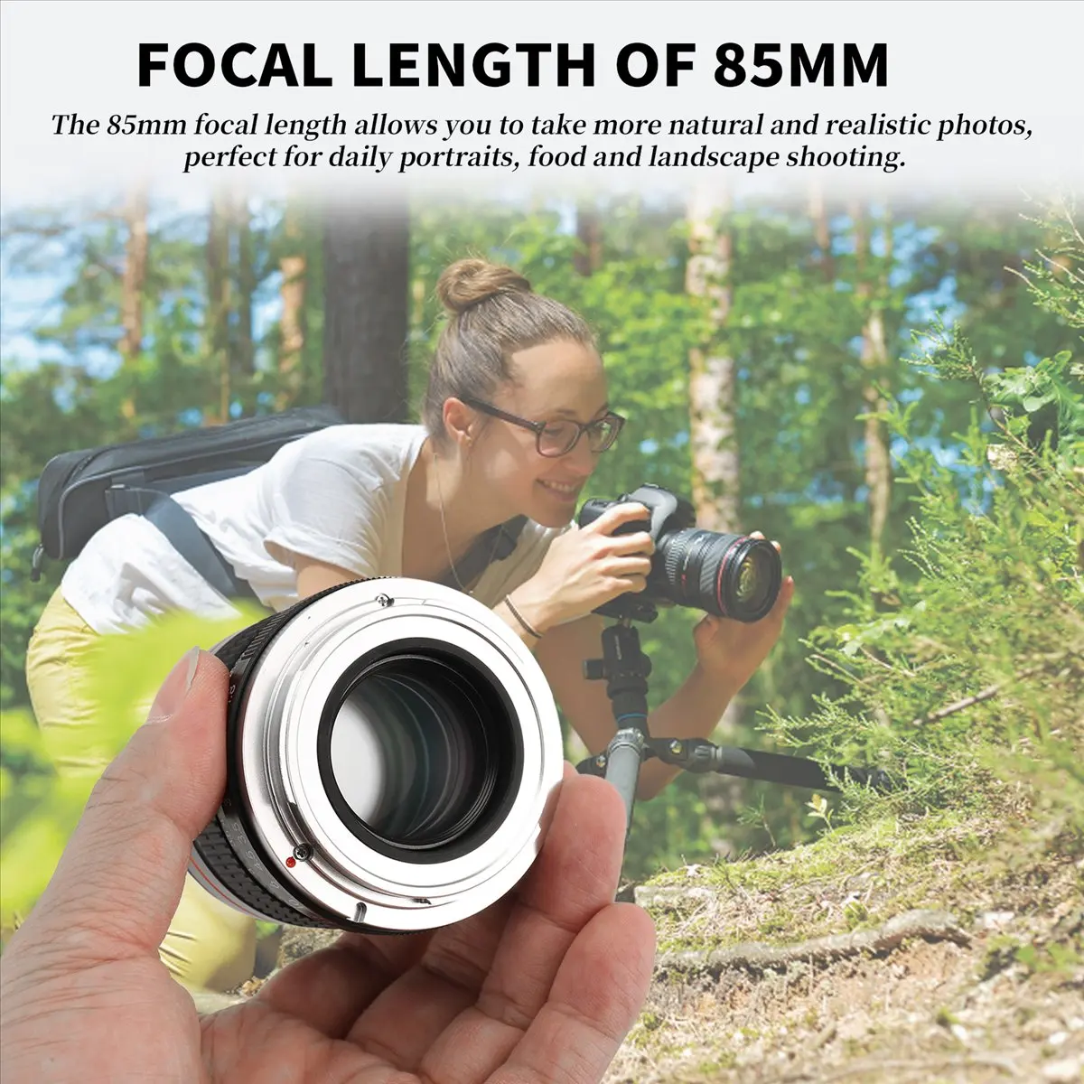 Flash Deal,85mm F1.8 Camera Lens for F1.8 Large Aperture Fixed Focus Portrait Macro Pure Manual Focus SLR Camera Lens