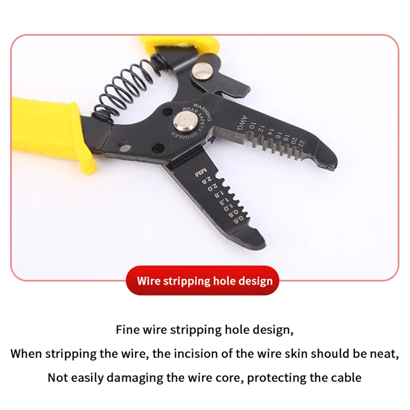 6 Inch Multifunctional Wire Strippers Wire Cutters Cable Stripper Cable Wire Crimping Wire Stripper Pliers Tools