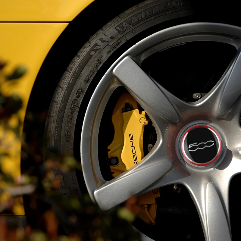 4 قطعة 56 مللي متر سيارة عجلة مركز محور قبعات ملصق الإطارات حافة يغطي ملصقات اكسسوارات السيارات لشركة فيات 500 أبارث ستيلو بونتو باليو اينو