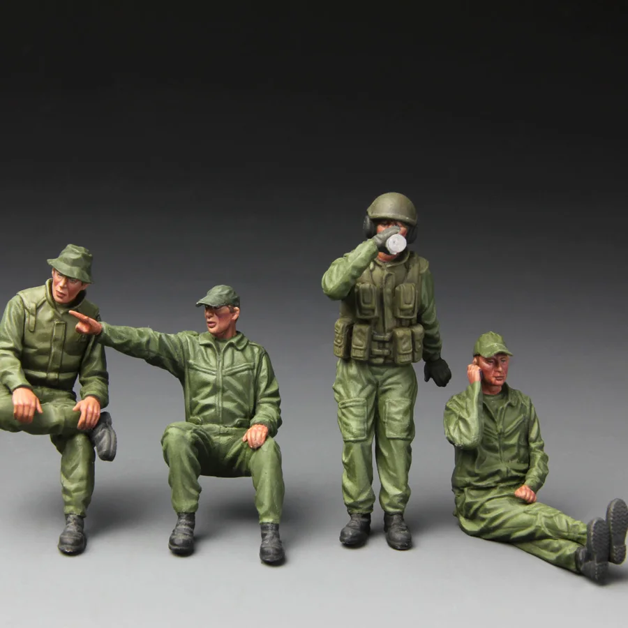 MENG soldaat HS-002 IDF Tank Crew (4 cijfers) 1/35 Militaire Assembleren Schaalmodel Kit DIY Speelgoed, Collectie Verjaardagscadeau