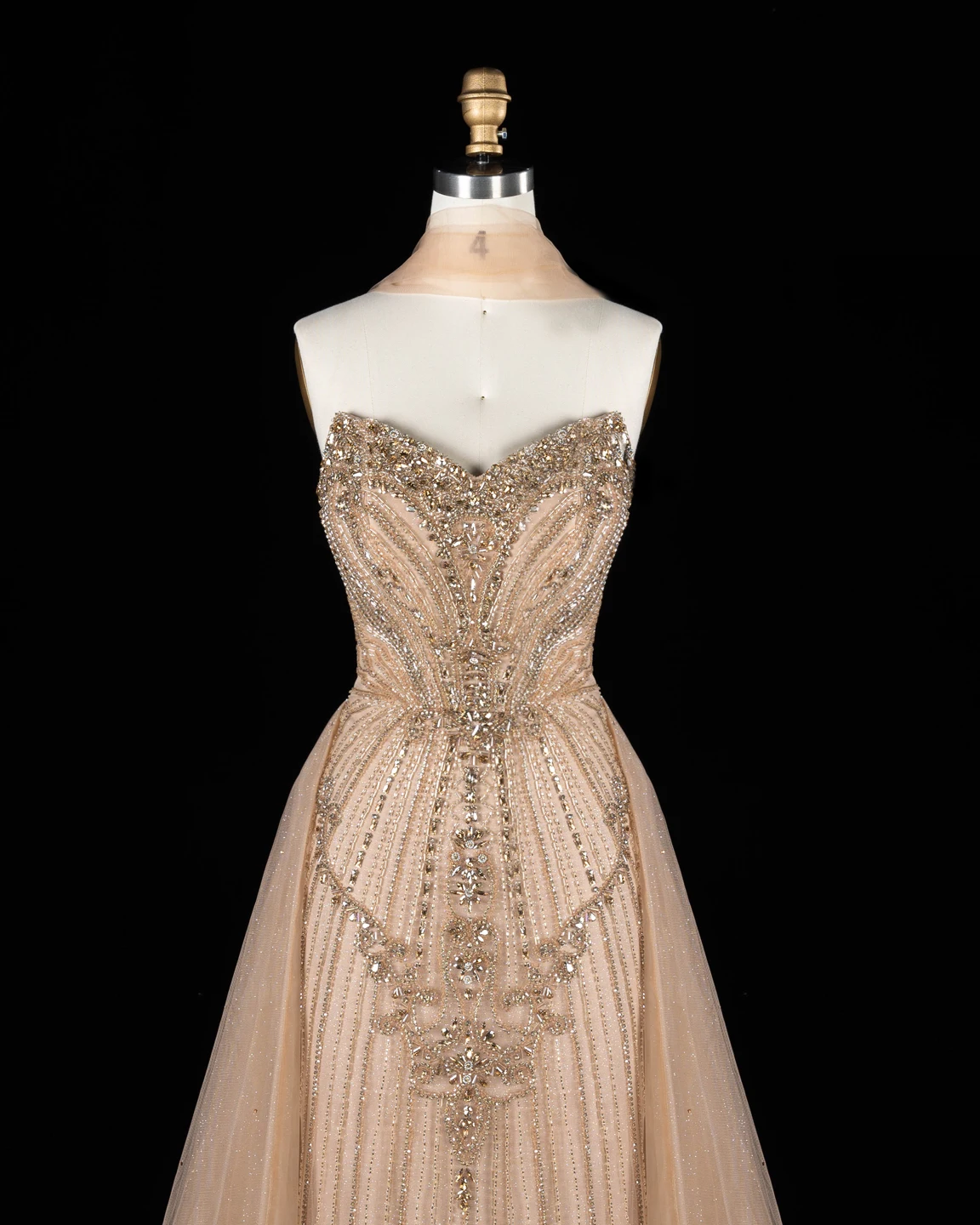 Sharon Said Abendkleid Luxus Meerjungfrau Sweetheart Tüll Perlen Kristalle Dubai Formelles Party-Hochzeitsgast-Kleid SS068 Maßanfertigung – Detail 13