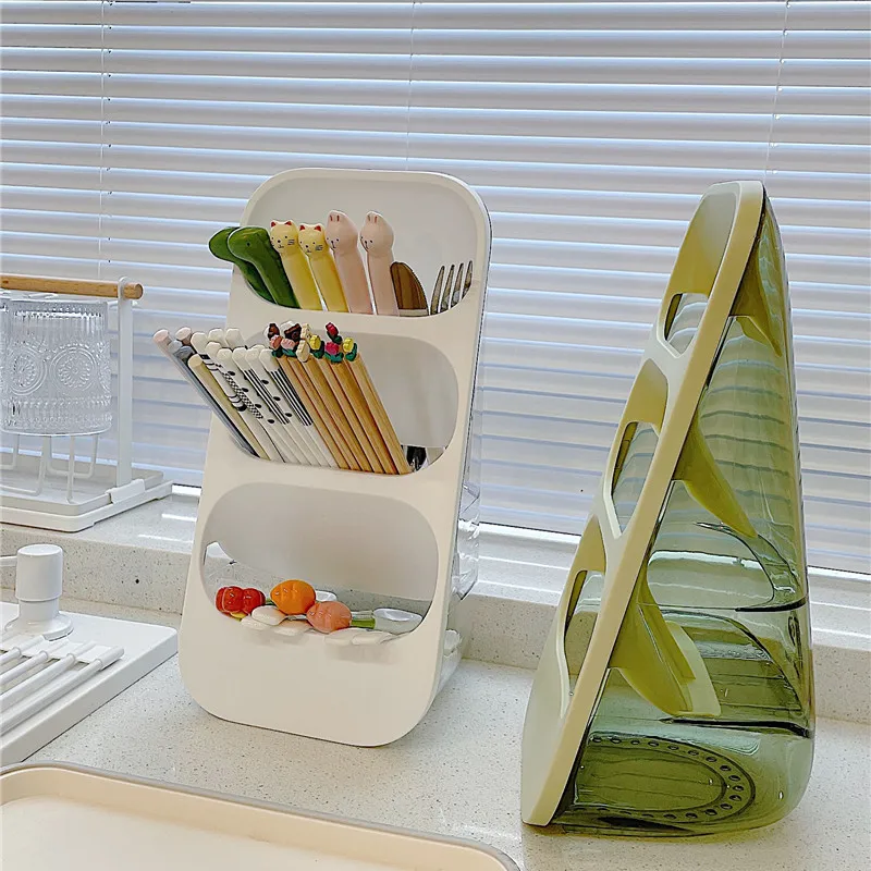 

Kitchen Rack Spoon Storage Box Knife Cutlery Organizer Tableware Draining Shelf Chopstick Cage