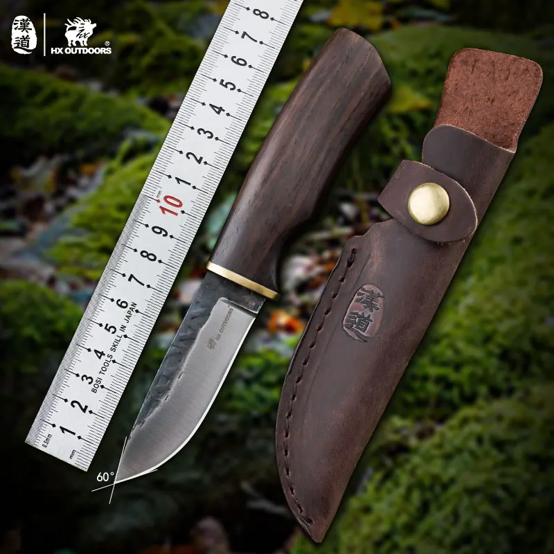 

HX OUTDOORS Kitchen Nordic High Hardness Forging Small Hunting Knife High Carbon Steel Outdoor Survival Tool Tourist Knife