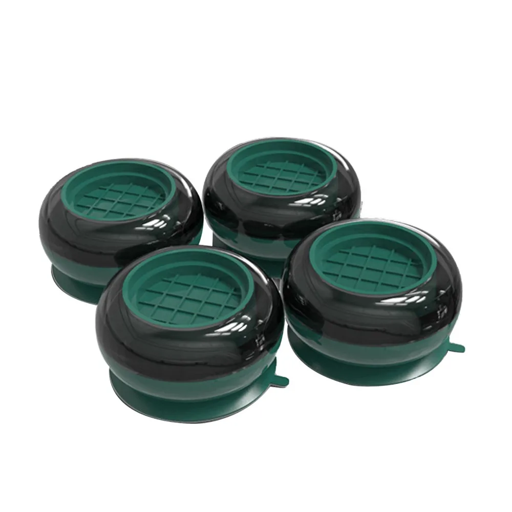 4Pcs Green Universal Washing Machine Refrigerator Base Stand PS, PP 50 x 40 x 76 mm Double Layer Movable Appliance Riser