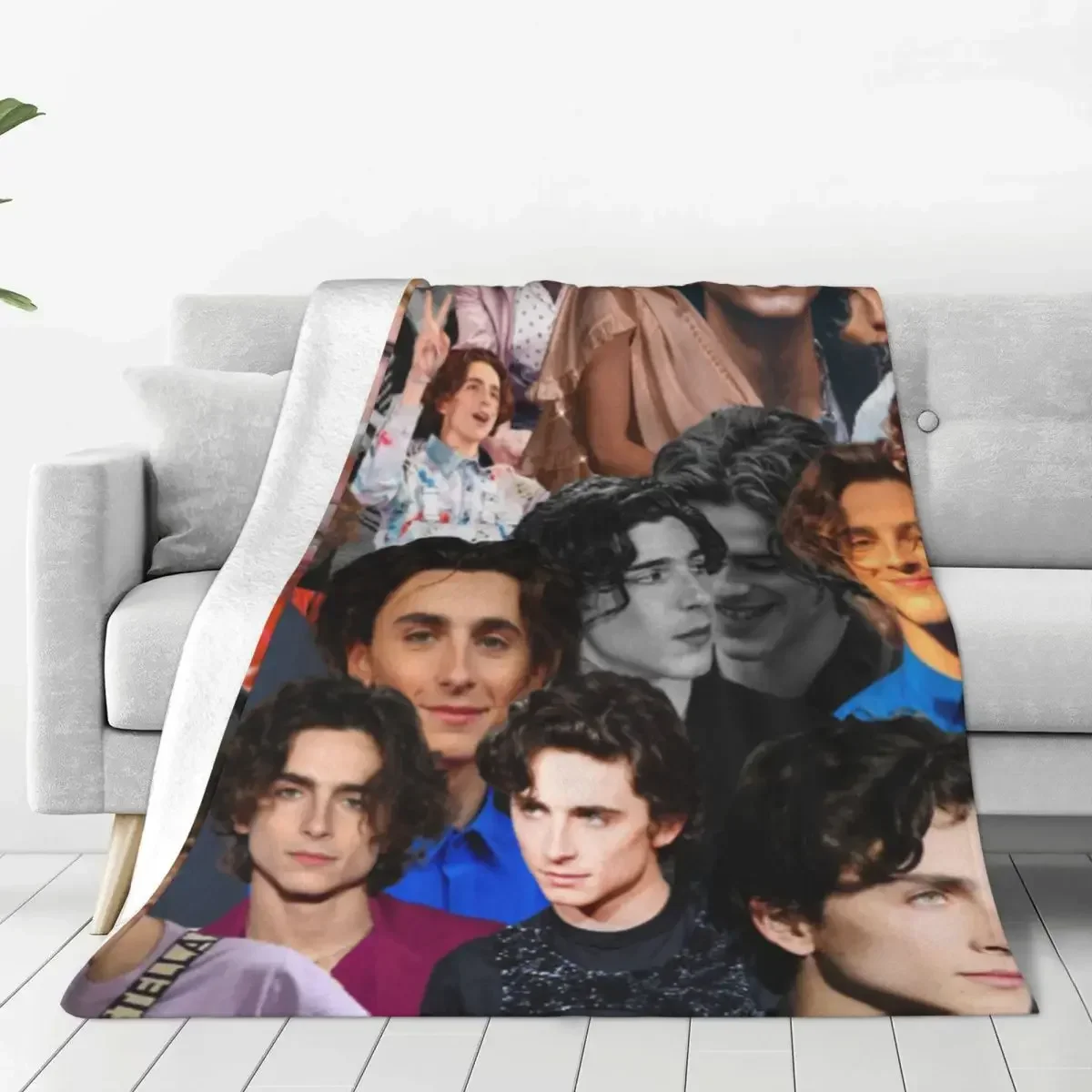 

Timothee Chalamet Photo Blanket Handsome Travel Flannel Bedding Throws Soft Durable Couch Bed Design Bedspread Gift