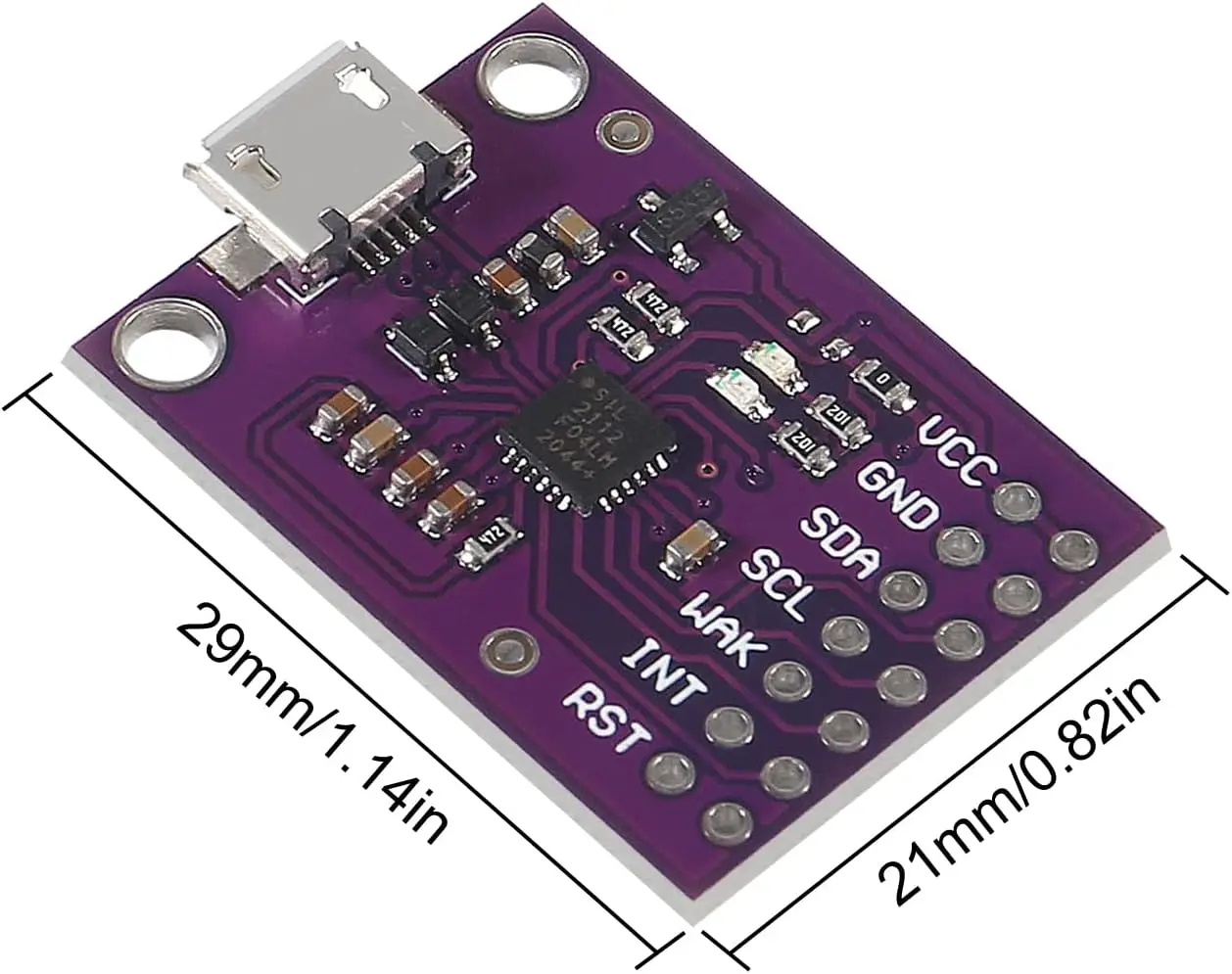 CP2112 Debug Board USB to SMBus I2C Communication Module 2.0 Micro USB 2112 Evaluation Kit for CCS811 Sensor Module for arduino