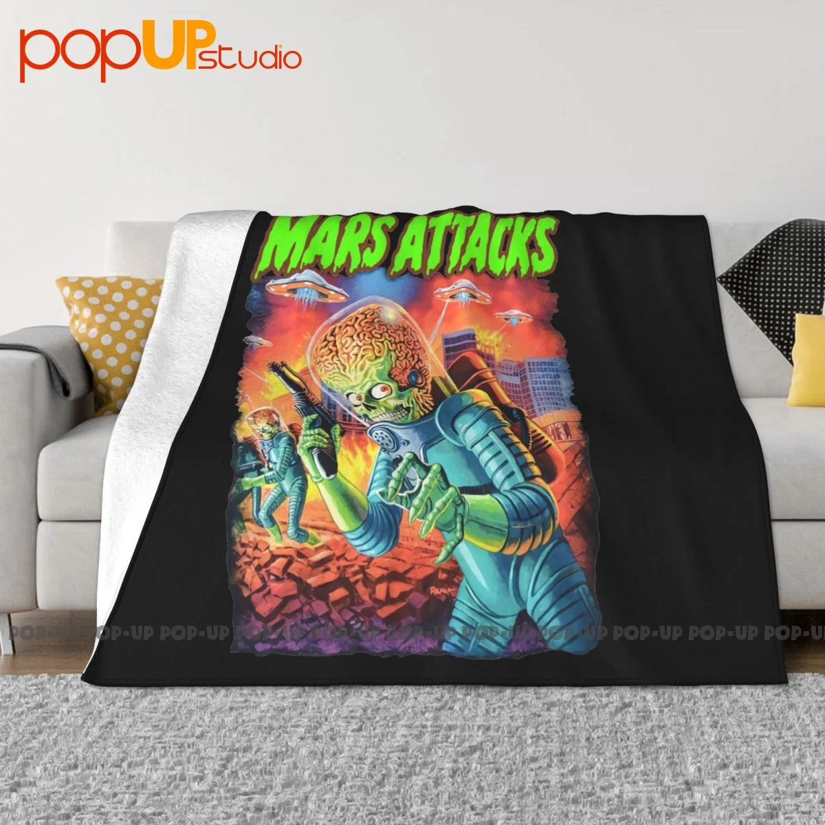 Mars Attacks! Ufo'S Attack Wallace Wood Norman Saunders Blanket Thick Coral Fleece Machine Washable