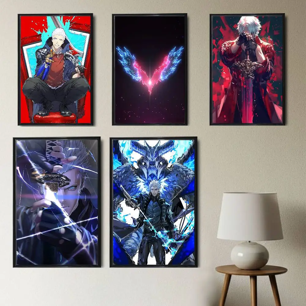 Power Vergil  game Devil May Cry Wall Art Anime Canvas Painting Poster For Living Room Decoration Picture Home Decor